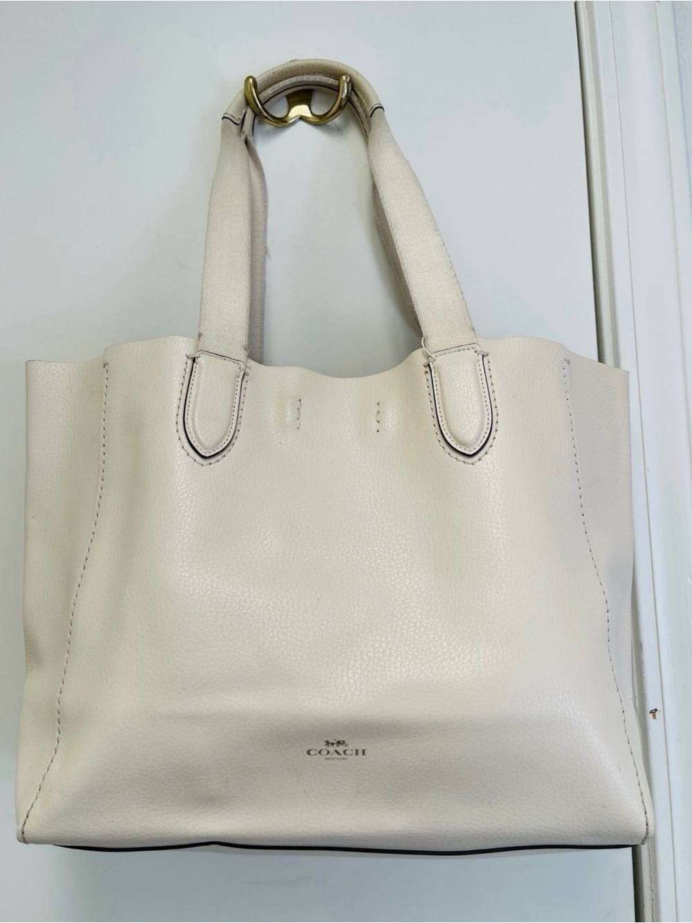 Coach Ivory Soft Leather Tote